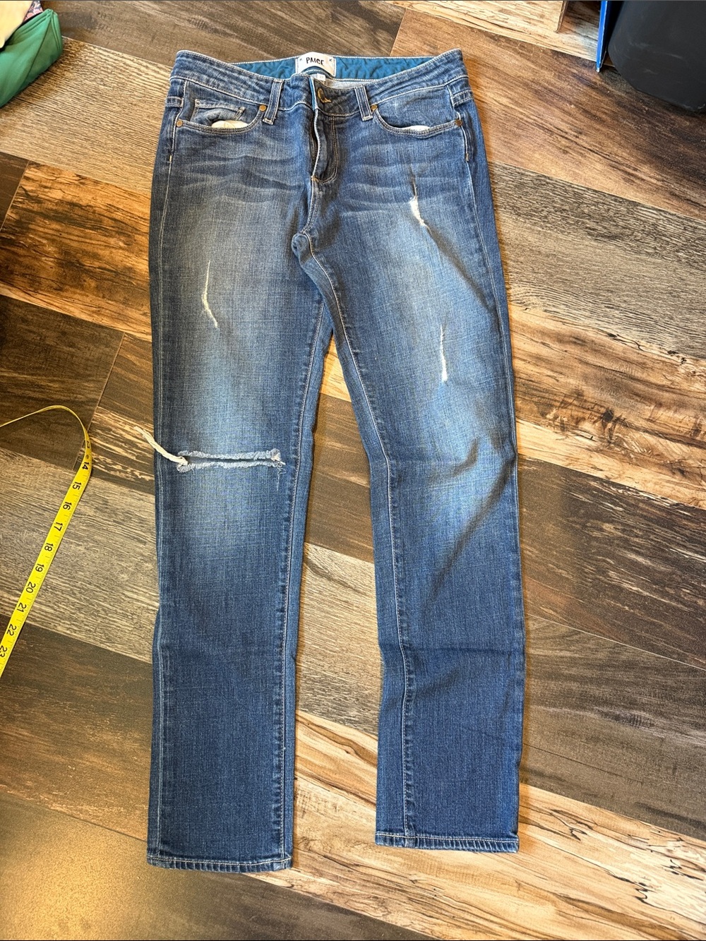 PAIGE Jimmy Jimmy Skinny Distressed Jeans Medium Wash Size 27
